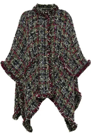 Etro Tweed buttoned cape