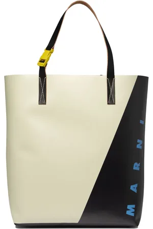 Marni Logo-print leather tote bag