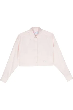 Chiara Ferragni Lurex cropped shirt