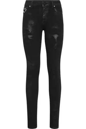 Philipp Plein Heart mid-rise skinny jeans