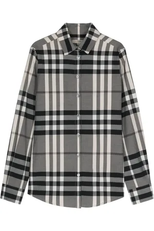 Burberry 2010s plaid-check poplin shirt