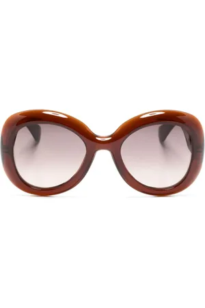 Moschino Logo-embossed oversize-frame sunglasses