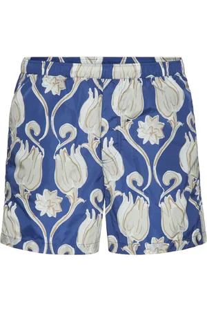 VALENTINO GARAVANI Floral-print elasticated-waist swim shorts