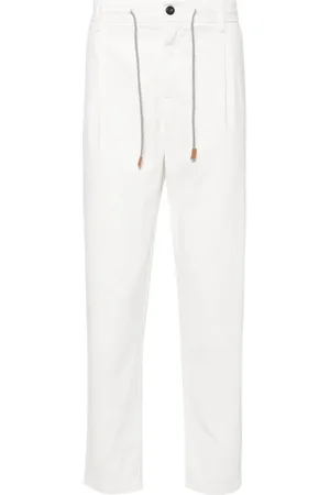 ELEVENTY Pleat-detail drawstring trousers