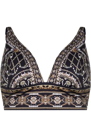 Camilla Graphic-print triangle bikini top