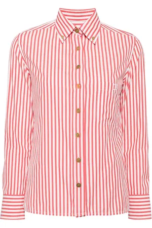 CHANEL 1990-2000s striped cotton shirt
