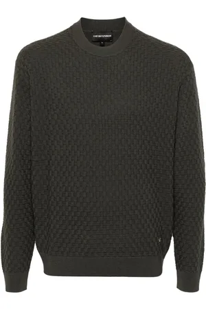 Emporio Armani Interwoven virgin wool jumper