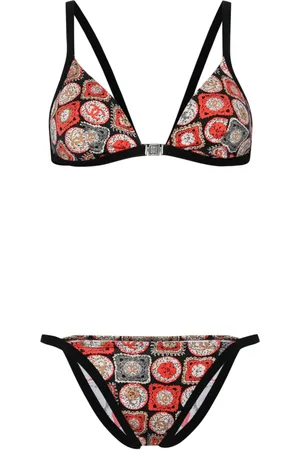 CHANEL CC-print triangle bikini