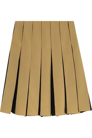 Marni Pleated colour contrast skirt