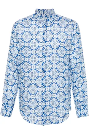 PENINSULA SWIMWEAR Floral-print linen shirt