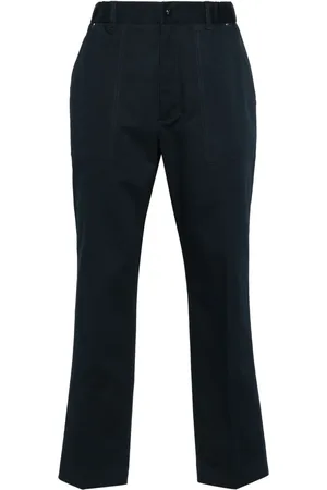 Moncler Logo-patch gabardine tapered trousers