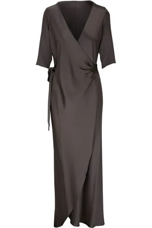PETER COHEN Wrap silk dress