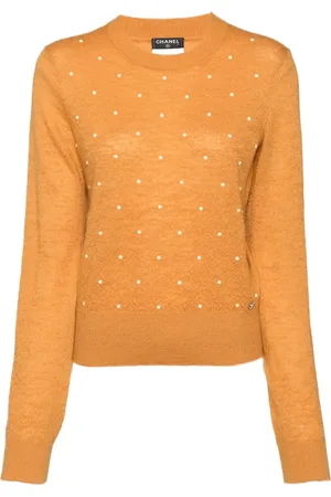 CHANEL 2022 CC faux-pearl jumper