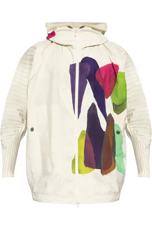 Issey Miyake Graphic print hooded jacket