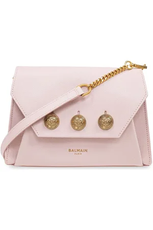 Balmain Embl??me leather crossbody bag