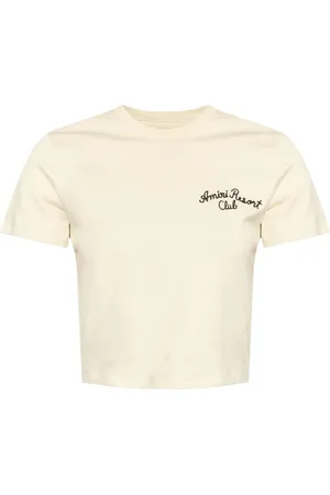 AMIRI Embroidered logo cotton crop top
