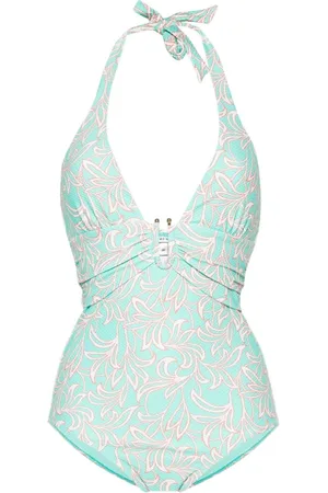Heidi Klein Prickly pear-print halterneck swimsuit