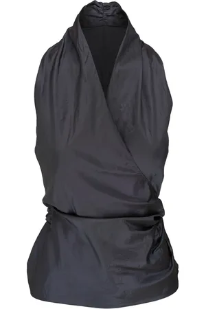 PETER COHEN Wrap-around silk top
