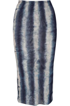 PETER COHEN Tie-dye print pencil skirt