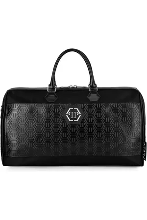 Philipp Plein Monogram leather laptop bag