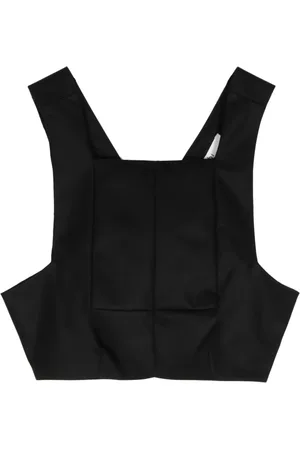tibi Square-neck cotton-blend tank top