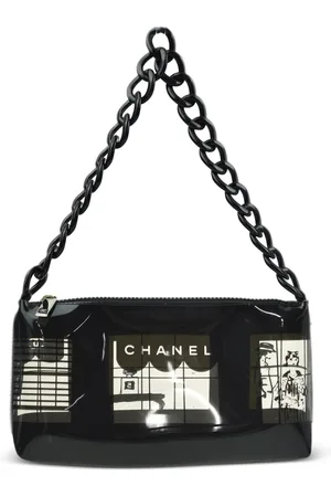 CHANEL 2003 Window-print shoulder bag