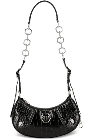 Philipp Plein Logo-plaque leather shoulder bag