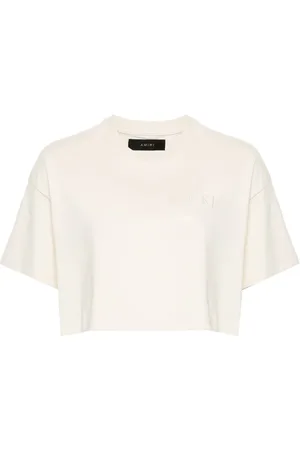 AMIRI Embroidered-logo cropped T-shirt