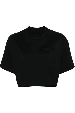 AMIRI Embroidered-logo cropped T-shirt