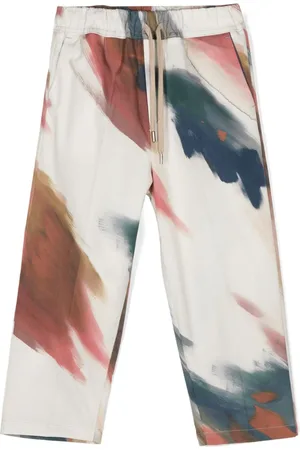 COSTUMEIN Brushstroke-print cotton trousers