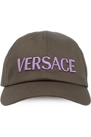 VERSACE Logo-embroidered cotton cap