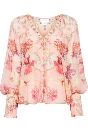 Camilla Floral-print chiffon blouse