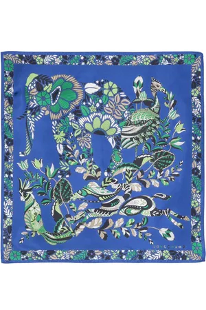 Longchamp Forêt floral-print silk scarf