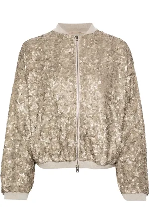 HERNO Sequin-embellished bomber jacket
