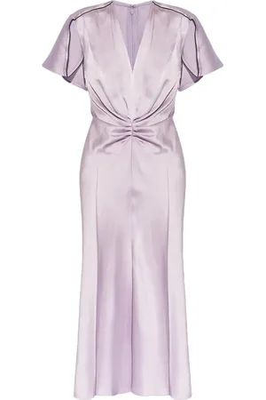 Victoria Beckham Ruched satin midi dress