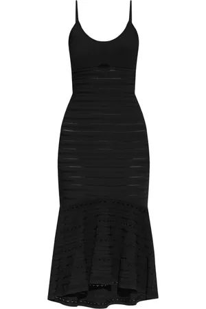 Victoria Beckham Cut-out pointelle-knit midi dress