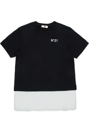 Nº21 Colour-block cotton T-shirt