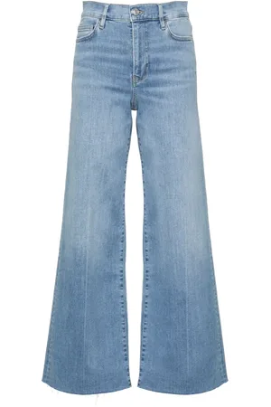 Frame Frayed wide-leg jeans