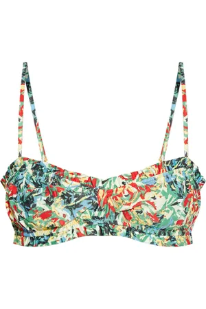 Ganni Ruffle-trim bandeau top