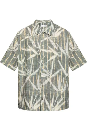 Samsøe Samsøe Palm tree-print cotton-blend shirt