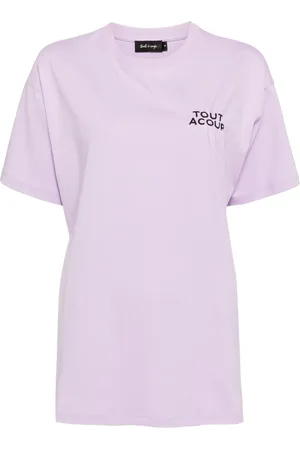 tout a coup Logo-embroidered cotton T-shirt