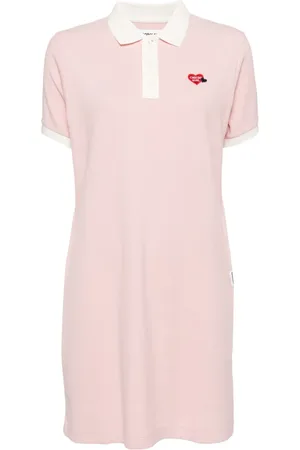 Chocoolate Logo-embroidered polo-collar dress