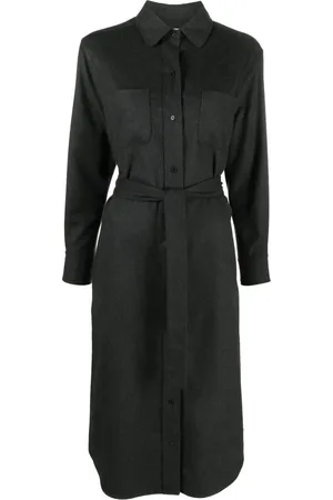 Thom Browne Silk-blend midi shirt dress