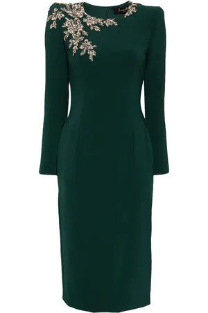 Jenny Packham Angel Eyes crystal-embellished midi dress