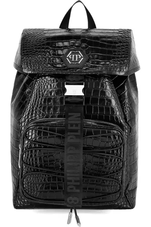 Philipp Plein Crocodile-embossed leather backpack