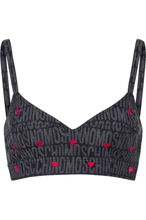 Moschino Heart-motif cropped top