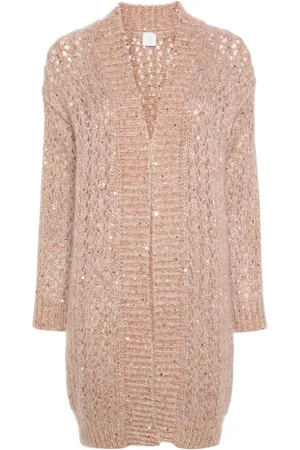 ELEVENTY Sequin-embellished cardi-coat