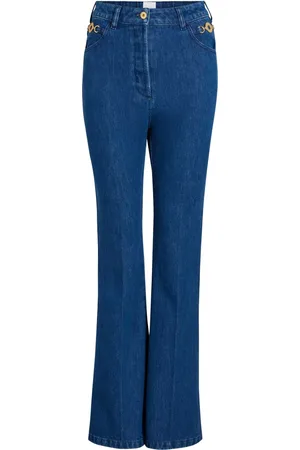 Patou Organic-cotton flared jeans