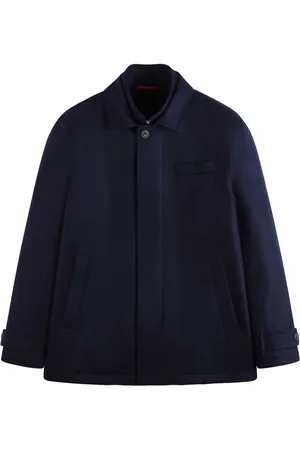 FAY Logo-patch virgin wool coat