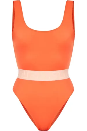VERSACE Logo-waistband swimsuit